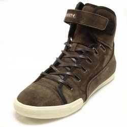 Fiesso Brown Genuine Leather Casual Ankle Sneakers FI2113