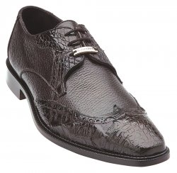 Belvedere "Amato" Brown Genuine Crocodile And Soft Italian Calf Oxford Shoes 1619