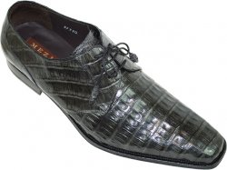 Mezlan "13446" Grey Genuine All-Over Crocodile Shoes