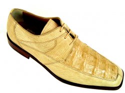 David Eden "Turlock" Beige Hornback Crocodile/Lizard Shoes
