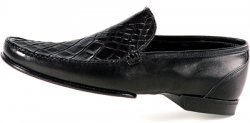 Mauri "12400" Black Genuine All Over Alligator Black Loafer Shoes
