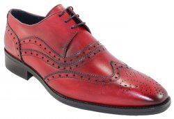 Duca Di Matiste 1704 Red Genuine Italian Calfskin Leather Shoes.