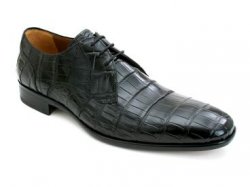 Mezlan "Cornwall" Black Genuine All-Over Alligator Shoes