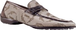 Mauri "Grand Prix" 2105 Bone / Sport Rust Crocodile Flanks / Trigator Fabric / Nappa Leather Loafer Shoes