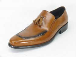 Carrucci Cognac Genuine Leather Shoes KS099-714.