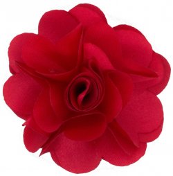 Classico Italiano Solid Red Silk Flower Lapel Pin LP10