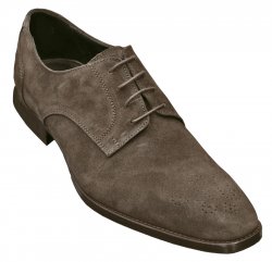 Duca Di Matiste Italy 1501 "Camoscio" Brown Genuine Suede Oxford Shoes