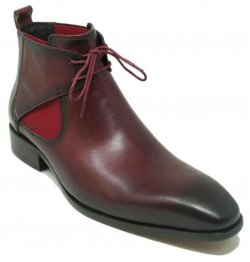 Carrucci Red Genuine Calfskin Lace-up Chukka Boots KB503-13.