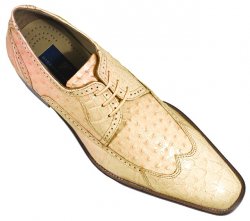 Giorgio Brutini Pink Alligator / Ostrich Print Shoes 210100-1
