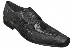 David X "Mori" Black Genuine Crocodile / Lizard Shoes