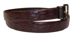 Serpi Brown Alligator Print Genuine Leather Wide Width Belt FH/35