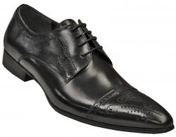 Zota Black Genuine Calf Skin Leather Perforation Shoe HX705-302