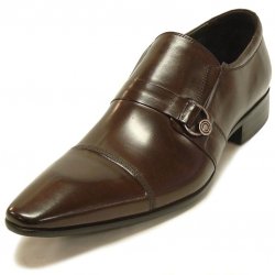 Encore By Fiesso Brown Genuine Calf Leather Loafer Shoes FI3064