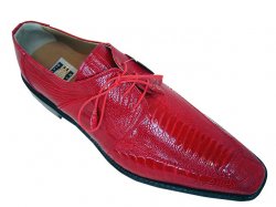 David Eden "Bayview" Red All-Over Ostrich Shoes