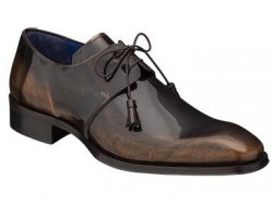 Mezlan "PICO" Brown Artisan Plain Toe Oxford Italian Calfskin Shoes