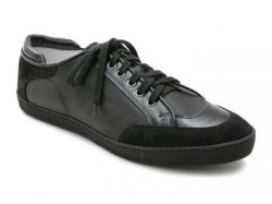 Bacco Bucci "2134-00" Black Genuine Italian Calfskin and Old English Suede Shoes