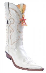 Los Altos Ladies Winterwhite Genuine Goat 3X-Toe Cowgirl Boots 359204