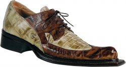 Mauri "Soul" 44157/1 Tabac / Bone Hornback Genuine Crocodile Shoes