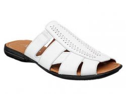 Bacco Bucci "Neto" White Genuine Artisan Finished Italian Calfskin Sandals