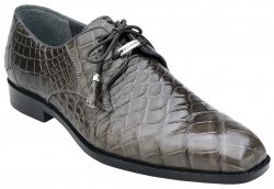 Belvedere "Lago" Grey All-Over Genuine Alligator Shoes 14010.