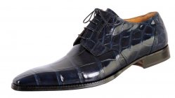 Mauri Navy Genuine Alligator Oxford Shoes 53127.