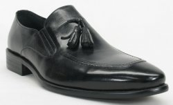 Carrucci Black Genuine Leather Shoes KS099-714.