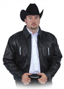 Los Altos Black Genuine Stingray and Lambskin Leather Jacket CH126005
