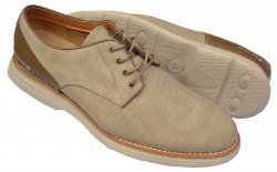 GBX "Hammon" Taupe / Dark Taupe Woven Canvas Plain Toe Casual Shoes 137799