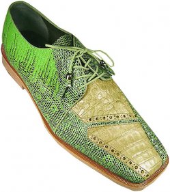 Romano "Gutta" Lime Green Genuine Crocodile/Lizard Shoes