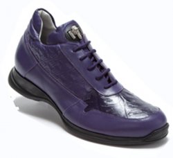 Mauri "Tuttii" 8730 Purple Genuine Nappa Embossed Crocodile Sneakers