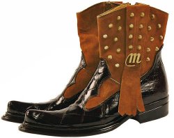 Mauri Ladies "Apache" 7552 Dark Brown Genuine Alligator / Suede Boots
