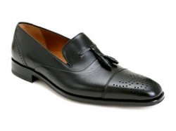 Mezlan "Chad" Black Genuine Deerskin/Calfskin Shoes