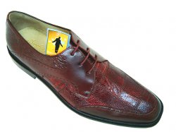 Steve Harvey Collection "Daytona" Cognac Ostrich Shoes