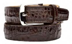 Belvedere Brown Genuine Crocodile Belt - Amato