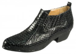 Giorgio Brutini "Jarrett" Black Genuine Snakeskin Boots 15064