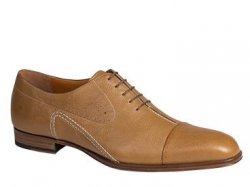 Mezlan "Cano" Camel Genuine Matte Calfskin Oxford Shoes 6215