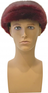 Winter Fur Burgundy Genuine Mink Hat M59H05BD.