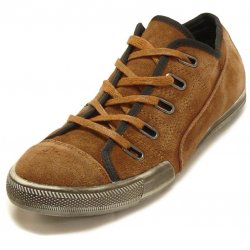 Fiesso Brown Genuine Leather Casual Sneakers FI2108