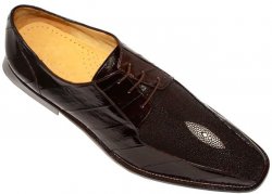 Belvedere "Ottone" Brown Genuine Stingray/Eel Shoes