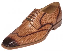 Belvedere "Aldo" Antique Brown / Antique Saddle All-Over Genuine Lizard Shoes