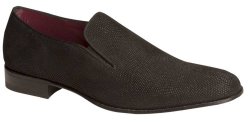 Mezlan "Crespi" Black Genuine Suede With Glass Bead Slip-on Shoes 5288.