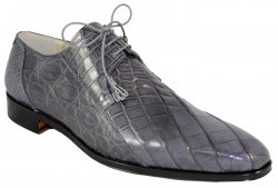 Fennix Italy 3228 Grey All-Over Genuine Alligator Shoes.