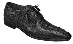 Upscale Menswear Custom Collection Black All Over Genuine Hornback Crocodile Shoes 1ZV80105 (H)