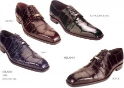 Belvedere "Milano" All-Over Genuine Eel Shoes