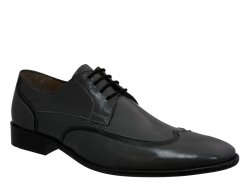 Giorgio Brutini "Lansdown" Gray / Black Wingtip Genuine Leather Shoes 24917