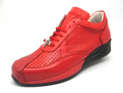 Mauri "Cherry" M770 Red Genuine Baby Crocodile / Nappa Perforated / Nappa Leather Sneakers