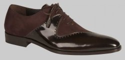 Mezlan "Charlotte" Dark Brown Genuine European Calfskin / Suede Oxford Shoes 16415-1.