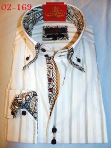 Axxess Cream / Beige 100% Cotton Regular Dress Shirt 02-169