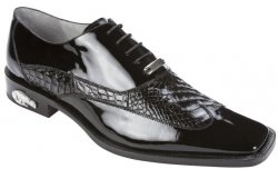 Belvedere "Parigi 1701" Black Genuine Crocodile Shoes