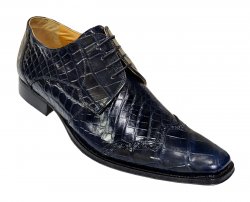 Mauri "M746" Wonder Blue All-Over Genuine Alligator Wingtip Shoes